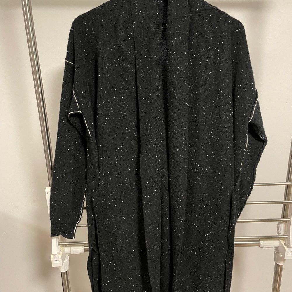 Long 100% cashmere belted cardigan